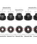 Beefed Up High Speed Pinion Gear Set 15T 16T 17T 18T 19T 5mm Bore Hardened Steel For One Eighth And One Tenth Scale RC Buggy SCT Stadium Truck And Monster Truck