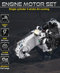 Gy6 150cc Short Case Engine Kit For Two Wheel Scooters And Mopeds CVT Ready Easy Install High Quality Metal Shell