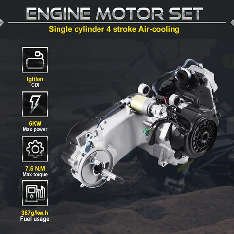Gy6 150cc Short Case Engine Kit For Two Wheel Scooters And Mopeds CVT Ready Easy Install High Quality Metal Shell