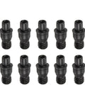 Rock Solid M6 X 17 Mm Set Screws Built Tough From 12.9 Grade Carbon Steel With Durable Black Oxide Finish Pro Grade Fasteners Shop Ready For Cnc Lathe Tool Holders And Heavy Machinery Repairs 10 Piece Pack arranged in a row.