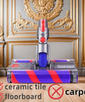 Soft Roller Floor Head With Led Headlights For Dyson V7 V8 V10 V11 Vacuum Cleaners on elegant parquet floor