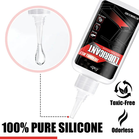 Silicone Treadmill Belt Lubricant 200ml For Full Belt Width 100 Percent Pure Silicone Oil Easy To Apply Tubes displayed with drip