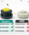 Comparison of Reel Easy Plus Bump Feed Trimmer Head Replacement for Straight Shaft Grass Weed Wacker and other trimmer head models
