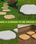 Flagstone Stepping Stone Concrete Mold For Garden Pathway Patio And Walkway Heavy Duty Reusable Plastic Pavement Mold For Outdoor Decor