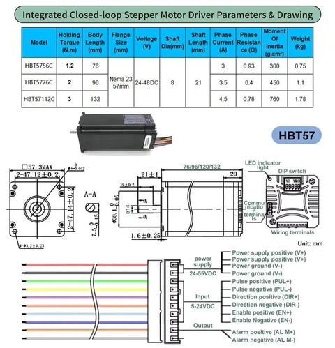 Straight Up Precision Nema 23 Sliding Table Kit With Linear Rail Stage And Electric Handwheel For Built Different Cnc Workbenches And Smooth Xyz Axis Motion On Six Hundred Mm Tracks diagram showing stepper motor specs and wiring details.