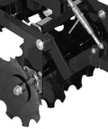 Tow Behind Disc Harrow For ATV UTV And Utility Tractors 33 Inch Wide with replaceable blades and manual height control