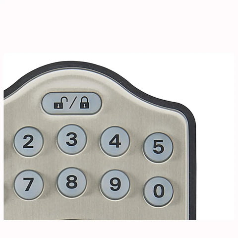 Keyless Entry Door Lock With Keypad And Motorized Deadbolt Traditional Handle Set For Front Door Satin Nickel Finish