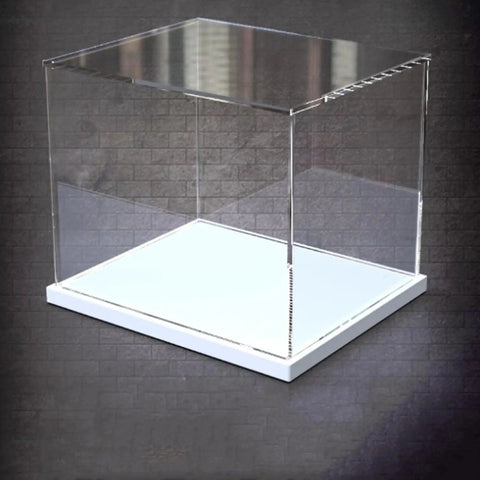 Clear Acrylic Display Case For 76232 Airship, Dustproof Black Base, Ultra Clear Shield, Easy Setup And Cleaning, 35x35x15 cm
