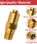 Zeiboat 7101359 brass thermal relief valve for gas-powered pressure washer pump, 1/4 inch NPT, front view