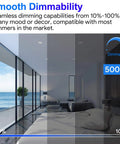 Dimmed modern living room showcasing 12 Pack 6 Inch Slim LED Recessed Lights With Junction Box, Ultra Thin Canless Downlights, 5000K Daylight