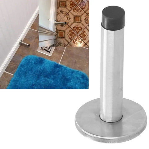 Stainless Steel Wall Mounted Door Stopper With Rubber Bumper Low Noise Cushioned Guard for home interiors