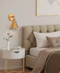 Gold Wall Sconce With Retro Chic Vintage Brass Finish Mid Century Modern Design Wall Mounted Light Fixture For Bedroom