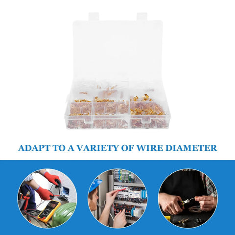 Dope 900 Piece Spade Connector Kit With Solid Copper Terminals And Secure Plastic Shells For Quick Wire Splicing Effortless Car Audio Installation And Electrical Repair Jobs That Hit Hard. clear plastic organizer with gold spade connectors