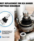 Upper And Lower Front Ball Joint Kit For Polaris RZR 570 800 900 All Models Ranger Sportsman Scrambler Replace 42 1037 7061187 7081505 7081580 7081666 7081924 Beefed Up Heavy Duty UTV Suspension Joint close-up