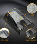 Clear lens and black housing of LED Side Marker Lights For Volvo VNL Trucks 2018 2019 2020 2021 2022 2023 12V Waterproof DOT Approved