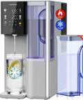 Straight Up Clean Countertop Reverse Osmosis Water Filter System With Instant Hot And Cold Dispenser, 7 Stage Purification, NSF Certified, showcasing dual temperature options and extra pitcher.