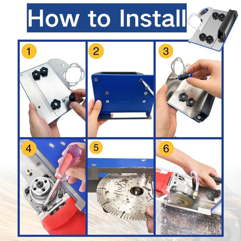 How to install Heavy Duty 45 Degree Tile Chamfering Tool and Ceramic Angle Grinder Attachment step by step guide.