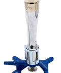 Meker Bunsen Burner For LPG And Butane, Pro Grade Lab Burner With Adjustable Air Flow, cast iron base, blue handle