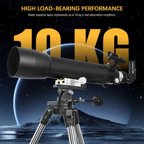 Medium Dovetail Clamp For Telescopes And Cameras With Multiple M6 And One Quarter Inch Screw Holes, on tripod