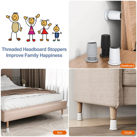 Level Up Your Sleep Setup With These Boss Stick On Headboard Stoppers Adjustable Anti Shake Bed Frame Stabilizer Pads That Crush Noise And Shield Your Fresh Drywall on bed and couch.