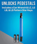 SSK-876 Star Key Can Wrench Kit With LC LG LB LS Pattern Keys For Outdoor Pedestals, Includes Two 7/16 Inch Deep Hex Sockets