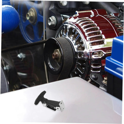Rubber Hood Latch Kit With Flexible T Handle Hasps for Toolboxes Marine Equipment and ATV Accessories shown near engine bay