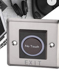 Hands Free Infrared Sensor Switch Exit Button With LED Indicator For Doors And Gates Industrial IP 55 Steel Plate Contactless