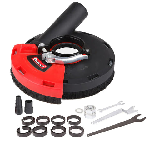 7 Inch Angle Grinder Dust Shroud With Flush Edge For Clean Grinding Universal Fit For Most 7 Inch Grinders Efficient Dust Collection Removable Edge For Flush Surfaces Durable Construction For Pro Work