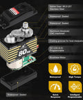 Beefy Waterproof 80kg Servo With Brushless Motor High Torque 1/8 1/10 RC Crawlers Stainless Steel Gears 180 Degree Programmable