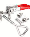 Beefy Heavy Duty Stainless Steel 304 Adjustable Toggle Clamp Catch With Lock Hole, Quick Release Anti Slip Push Pull Clasp with screws