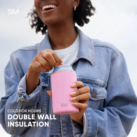 Keepin Your Slim Cans Chill With This Sleek Beige Vacuum Insulated Sleeve That Holds Energy Drinks And Hard Seltzer Without Any Condensation Or Drip To Keep Your Fizz Looking Fresh And Sweet All Day Long.