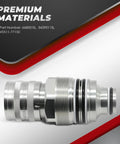 Female Hydraulic Quick Connect Coupler Replacement For SVL75 SVL75-2 S130 S150 S160 S175 S185 S205 S220 S250 S300 S330 S510 S530 S550 T140 T180 T190 Dope Build Heavy Equipment Quick Swap Hardened Steel With Anticorrosive Plating, 46 mm thread