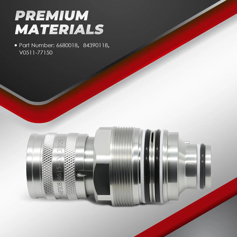 Female Hydraulic Quick Connect Coupler Replacement For SVL75 SVL75-2 S130 S150 S160 S175 S185 S205 S220 S250 S300 S330 S510 S530 S550 T140 T180 T190 Dope Build Heavy Equipment Quick Swap Hardened Steel With Anticorrosive Plating, 46 mm thread