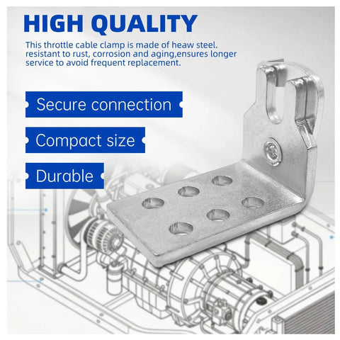 Universal Throttle Cable Bracket And Clamp For Marine And Auto Use, Built Tough Metal Mount That Fits TRANSDAPT 2334 Bracket And Dometic Boat Clip Assembly, Measures 1.82 Inch By 1 Inch By 1.22 Inch, Heavy Duty, steel bracket on engine diagram