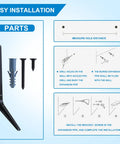Installation guide for 10 Pack Heavy Duty 12 Inch Shelf Brackets Set for Wall Mounting L Shaped Metal Brackets for Floating Shelves, Stainless Steel