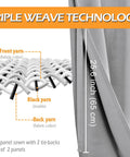 Blackout Curtains For Bedroom 52 By 63 Inches No Drill Required Thermal Insulated Light Blocking Window Panels With Sewn In Tiebacks Silver Grey showing triple weave technology.