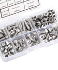 Super Cool Hex Socket Cap Screw Assortment Kit For Quick Projects With 140 Pieces Including Six Sizes Of 10-32 Screws Plus Matching Nuts to organize and store screws and nuts.