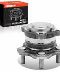 Beefed-Up Rear Wheel Bearing Hub Assembly For Five Lug Vehicles Fits Nissan Altima 2019 To 2023 And Rogue 2021 To 2024 Front Wheel Drive Only Heavy Duty Load Capacity Quiet Smooth Ride Easy Install Replacement Part, features 5-lug pre-greased hub with 4-hole flange.