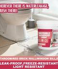 Heavy Duty Transparent Waterproof Sealant And Clear Invisible Liquid Coating For Roofs Walls Garden Bathroom Kitchen Blocks Moisture And Seals Cracks Indoors Or Outdoors No Sweat near a toilet sealing cracks.