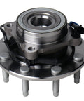 Beefed Up Front Wheel Bearing And Hub Assembly For Chevy Silverado 2500 3500 4WD with 8 Lug Bolts and ABS, front view