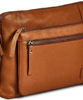 Top Shelf Genuine Leather Crossbody Bag for Women Small Soft Pebbled Nappa Cowhide Sling Shoulder Purse in warm cognac shade