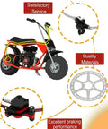 Hydraulic Disc Brake Caliper Kit For Mini Bikes With 80mm Rear Rotor shown with master cylinder and caliper for Doodle Bug models.