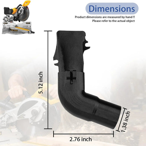 Miter Saw Dust Collection Fitting For Secure Dust Port Connection Compatible With DW708 dimensions 5.12x2.76x1.38 inches