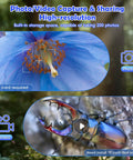 Kids 1000X Handheld Digital Microscope With 2.4 Inch HD Screen And 2MP Lens Portable Pocket Science Toy For STEM Fun And Nature Exploration Perfect Gift For Ages 3 To 12 Boys And Girls, photo and video capture