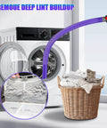 Dryer Vent Cleaning Kit For V7 V8 V10 V11 V12 V15 Cordless Vacs Deep Lint Removal Crevice Hose Attachment in use on dryer