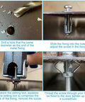 30 Piece M4 Hollow Wall Anchors Kit With Petal Nuts And Screws Expansion Door Anchors For Thin Walls Hollow Panels And Sheet Metal Includes Metal Screws Heavy Duty Cavity Fixing For Quick No Sweat Install installed in metal panel