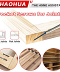 Image showing pocket hole screw used for joints, highlighting Mega 670 Piece Pocket Hole Screw Set In Sizes One Inch Through Two And A Half Inch.