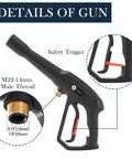 Beefed Up High Pressure Washer Replacement Gun With Jet Wand And 5 Spray Nozzle Tips For Karcher Ryobi Greenworks PowerStroke