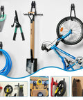 Heavy Duty Steel Wall Mount Hooks For Garage And Garden Tool Organization, Small U Hooks Black 4 Pack With Anti Slip PVC Coating
