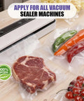 200 Count 8x12 Vacuum Sealer Bags BPA Free Precut For Food Storage Meal Prep Sous Vide And Freezer Microwave Safe Easy Pull Bags